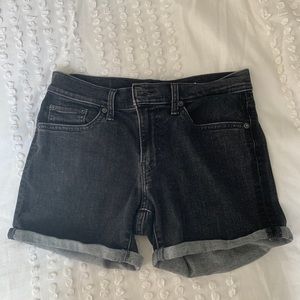 Levi black denim shorts